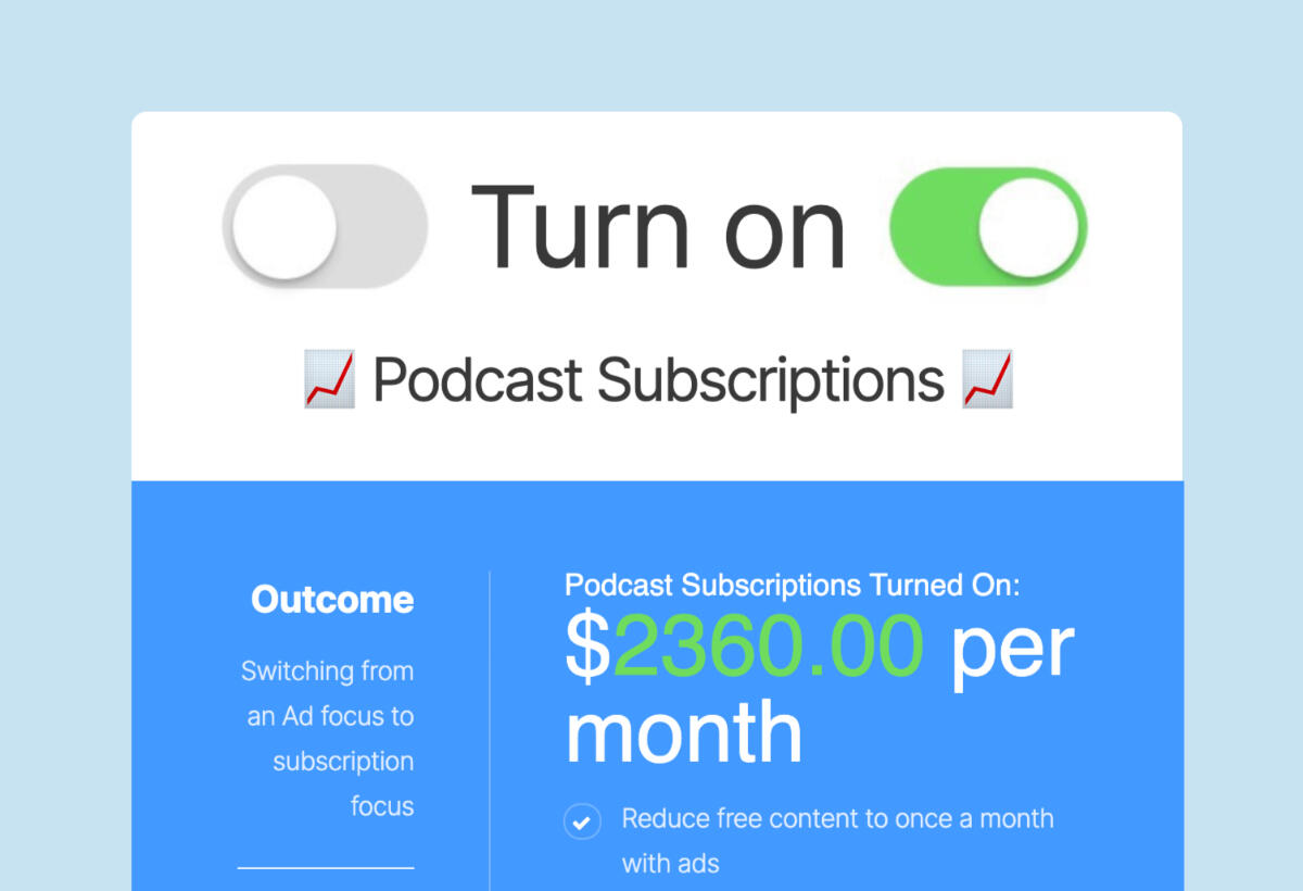 Turn on Podcast Subscriptions